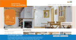 Desktop Screenshot of apartamentypodsloncem.com