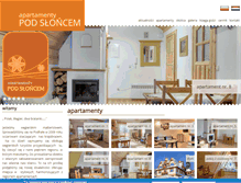 Tablet Screenshot of apartamentypodsloncem.com